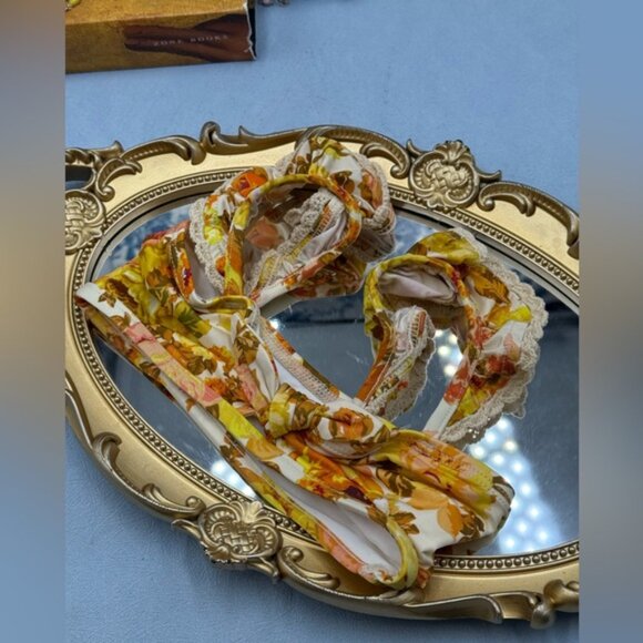 🆕 ZIMMERMANN KIDS 🧿 NWT Raie Trim Tie Front Bikini, Yellow Floral - Sz 1Y - Picture 7 of 16